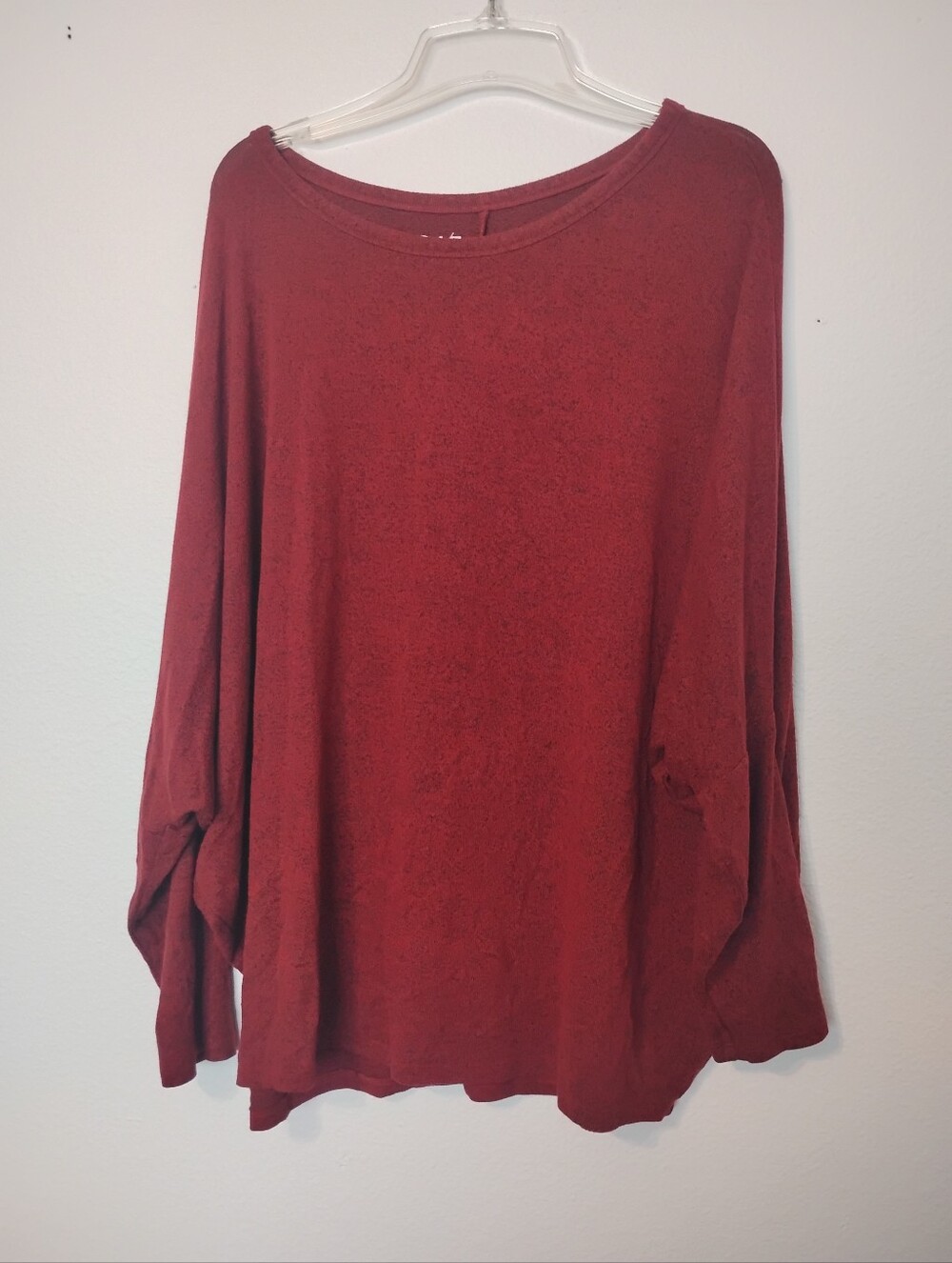Maurices Red Tunic Top Batwing Sleeve